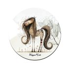 Kedves furi lovas mintás pohár alátét