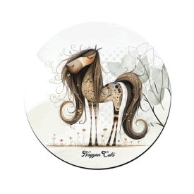 Kedves furi lovas mintás pohár alátét