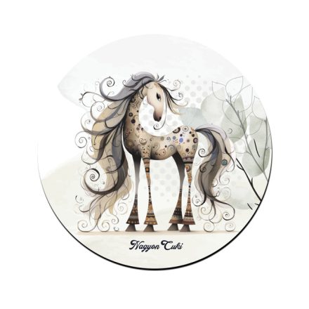 Szép szemű furi lovas mintás pohár alátét