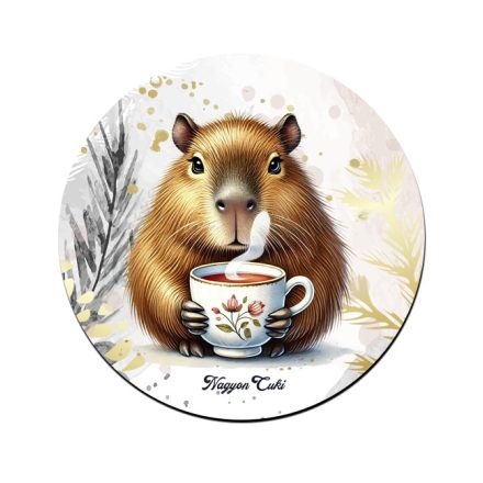 Kávézó capybara mintás pohár alátét