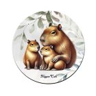 Capybara és a kölykök mintás pohár alátét