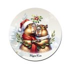 Cuki Karácsonyi capybara pár mintás pohár alátét