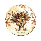 Cuki őszi csodálkozó szarvas mintás pohár alátét