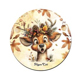 Cuki őszi csodálkozó szarvas mintás pohár alátét