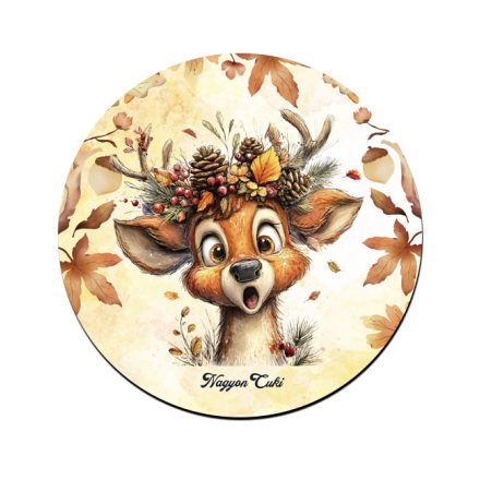 Cuki őszi csodálkozó szarvas mintás pohár alátét