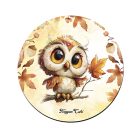 Cuki őszi bagoly lány mintás pohár alátét
