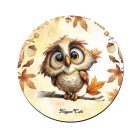 Cuki őszi bagoly fiú mintás pohár alátét