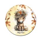 Cuki őszi virágkoszorús póni mintás pohár alátét