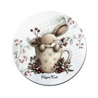 Cuki téli nyuszi bögrében mintás pohár alátét