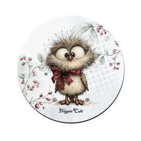 Cuki téli bagoly masnival mintás pohár alátét