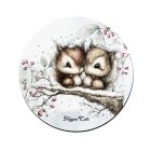 Cuki téli mókuskák mintás pohár alátét