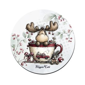 Cuki téli jávorszarvas mintás pohár alátét