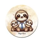 Cuki lajhár Nyakkendős Apa és két gyerek mintás pohár alátét