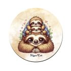 Cuki lajhár Apa és két gyerek - Kicsi a rakás mintás pohár alátét