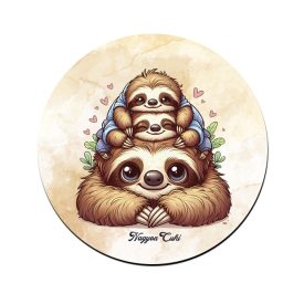   Cuki lajhár Apa és két gyerek - Kicsi a rakás mintás pohár alátét