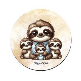   Cuki lajhár Apa és három kis lajhár mintás pohár alátét