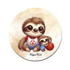 Kosaras Cuki lajhár Apa és a gyerek mintás pohár alátét