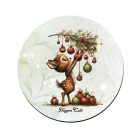 Cuki karácsonyi őzike és a díszek mintás pohár alátét