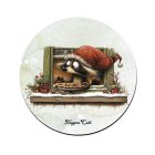 Cuki karácsonyi mosómaci és a süti mintás pohár alátét