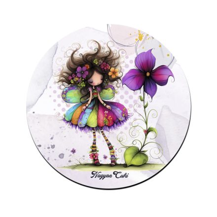 Bájos ibolya virágos tündér pohár alátét