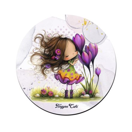 Cuki krókusz virágos tündér pohár alátét