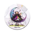 Aranyos lila virágos tündér és a hold pohár alátét