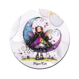 Aranyos lila virágos tündér és a hold pohár alátét