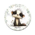 Az erdő bölcs remetéje, cuki borz mintás pohár alátét