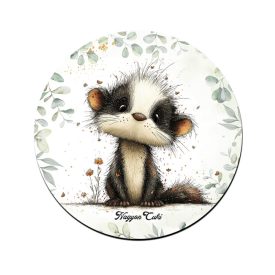 Az erdő bölcs remetéje, cuki borz mintás pohár alátét