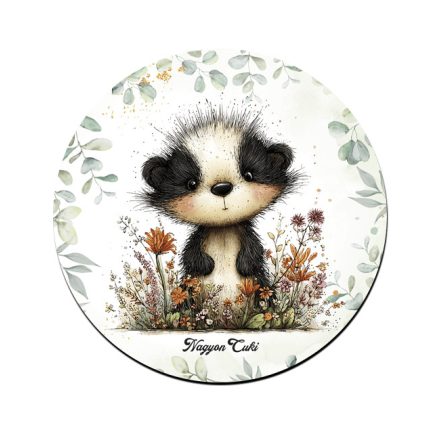 Az éjszakák vándora, édes kis borz mintás pohár alátét