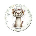 Tündéri hermelin, kecses felfedező mintás pohár alátét