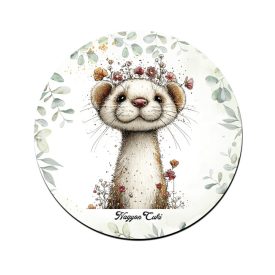   Tündéri hermelin, kecses felfedező mintás pohár alátét