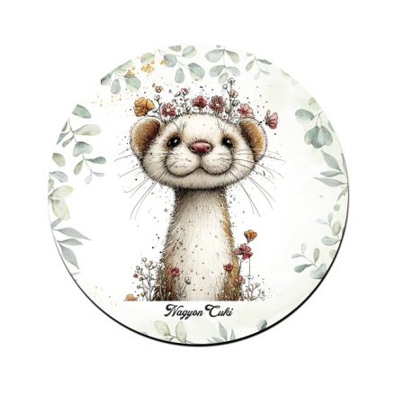 Tündéri hermelin, kecses felfedező mintás pohár alátét