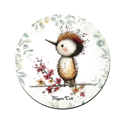 Tündéri harkály, az erdő kis dobosa mintás pohár alátét