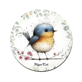   Aranyos kék cinege, a fürge akrobata mintás pohár alátét