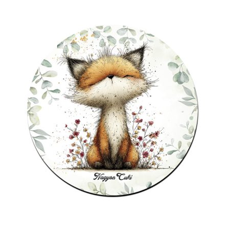 Az erdő kis ravaszdija, a vörös róka mintás pohár alátét