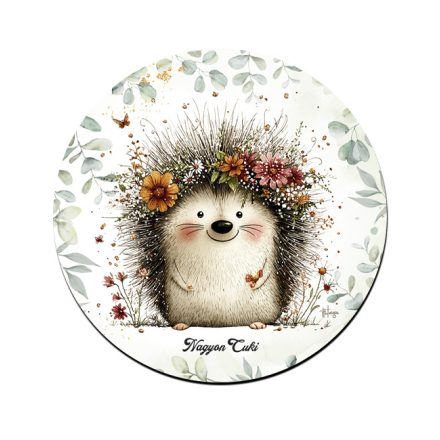 A rét mosolygós cukisága, a süni mintás pohár alátét