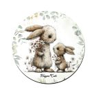 Anya és a kicsi nyuszikája mintás pohár alátét