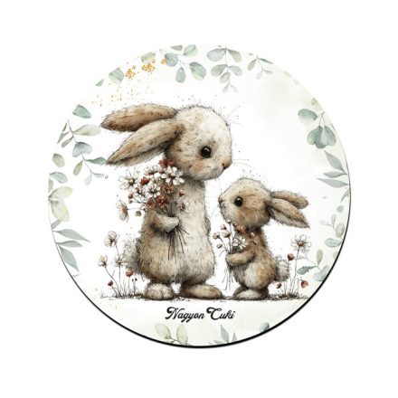 Anya és a kicsi nyuszikája mintás pohár alátét