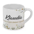 Névvel kérhető - Cuki kalapos Százszorszép manó lány kis bögre