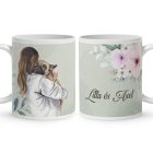 Kérd a neveddel - Én és a fehér kutyám mintás egyedi bögre