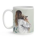 Kérd a neveddel - Én és a fehér kutyám mintás egyedi bögre