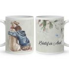 Kérd a neveddel - Ő a legjobb barátom mintás egyedi bögre