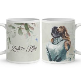 Kérd a neveddel - Ő a legjobb barátom mintás egyedi bögre