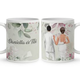 Kérd a neveddel - Esküvőnk napja mintás bögre