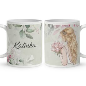 Kérd a neveddel - Esküvőnk napja mintás egyedi bögre