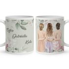 Kérd a neveddel - Én és a koszorúslányok - Esküvő mintás egyedi bögre