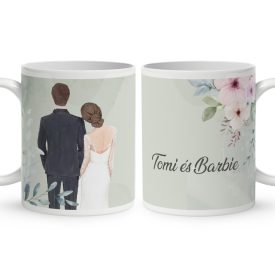 Kérd a neveddel - Esküvőnk napja mintás egyedi bögre