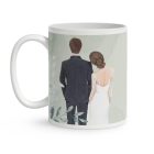 Kérd a neveddel - Esküvőnk napja mintás egyedi bögre