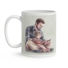 Kérd a neveddel - Apa és Fia pillanat mintás bögre